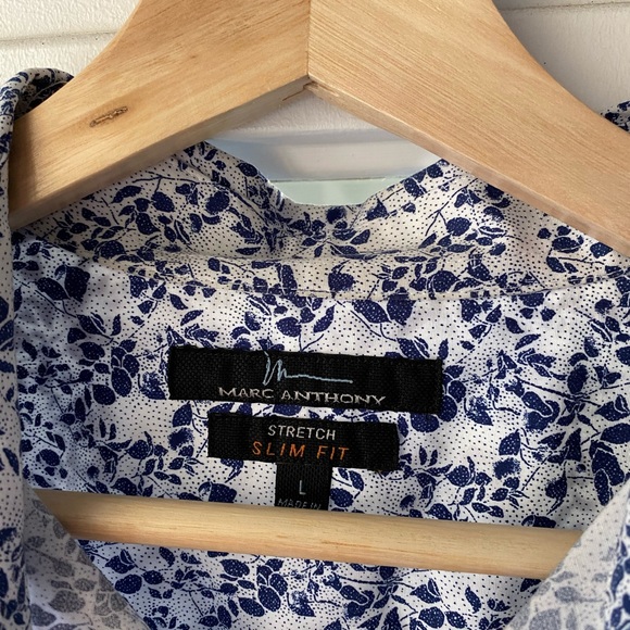 Marc Anthony Slim Fit Dress Shirt button up - Picture 3 of 4